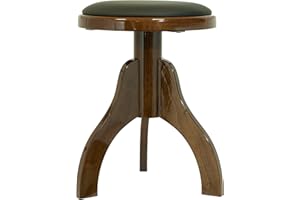 MPE AUDIO MPE - Sgabello panca panchetta in legno fatto a mano in italia artigianale per pianoforte altezza regolabile mod: S3S (NOCE)
