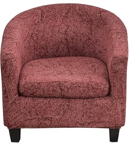Highdi Copripoltrona Elasticizzato Stampa Geometria Moderna, Chesterfield 1 Posto, Poltrona de Club Copridivano Universale Lavabile Rimovibile per Bar Soggiorno Camera da Letto (Marrone