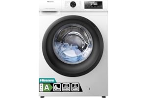 Hisense WFQE6012EVM Lavatrice Slim Carica Frontale, 6kg, Classe A, 1200 giri, Vapore, Motore Inverter