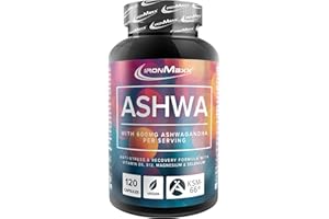 ‎IRONMAXX IronMaxx Ashwagandha - 120 Kapseln | 600mg KSM-66® pro Tagesdosis | Mit Vitamin B6 & B12 | mit Magnesium & Selenium | Vegan