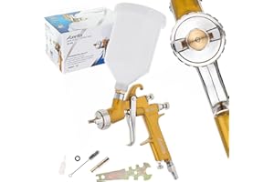 Auarita LVMP Technology Pistolet W-400 Buse 2,5 mm Durable Capacité 600 ML pour Peinture Bois Acrylique à Base d'eau et Vernis Incolores