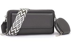 Snmoec handytasche zum umhängen kleine umhängetasche damen Mit Kartensteckplatz münzbörse kleine handtasche damen geldbörse crossbody bag Dunkelgrau