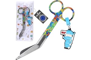 Ph Pro Heat Verbandschere Pflege für krankenschwester- Medizinische Schere aus Edelstahl - Erste Hilfe Schere mit Gravur – Verbandsschere Stumpfe Spitze.