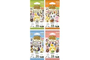 VIDEO GAME Nintendo Animal Crossing Amiibo Cartes – Série 1–4 – Lot de 4 – 12 cartes au total
