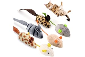 DAJING 6 Pack Catnip Mouse Toys for Indoor Cats & Kittens - Assorted Color Design, Non-Toxic, Safe & Fun Catnip Toys
