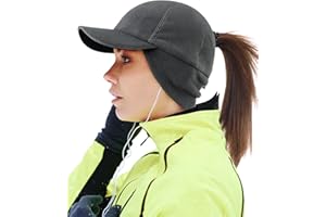 Gisdanchz Gorra Mujer Invernale de Cola Caballo con Orejeras - Apto para Cualquier Tipo de Cabello