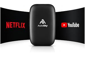 AutoSky Wireless CarPlay & Android Auto AI Box Lite – för fordon med Wired CarPlay – Trådlös CarPlay & Android Auto – med Net