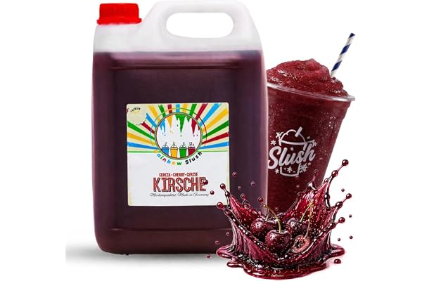 Rainbow Slush Sirap AZO GRATIS | smaka körsbär | Koncentrat till Slushy Maker is slushmaskiner ismaskiner drycker 1:5