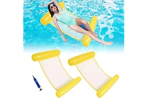 UPSTARTECH 2 Pezzi Acqua Gonfiabile Galleggiante Lettino Lettino Pieghevole Pieghevole Reclinabile Galleggiante Zattera Tappeto per Una Festa d'Acqua Vacanze Piscina Spiaggia, 130 * 73 CM