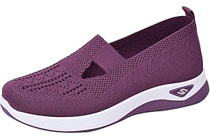 ZUOYUE Chaussure De Sport Femme Orthopédiques Mode Air Running Course Chaussures sans Lacet Ete Outdoor Casual Mesh Respirant Confort Legere Sneakers Chaussures De Marche AntidéRapantes à Coussin
