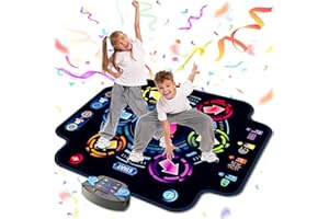 KIZJORYA Tapis de Danse pour Enfants, Tapis de Danse électronique avec Bluetooth, Tapis de Danse pour Tout-Petits Jeu de Musique Jouet de Danse pour Filles Garçons 3-12 Ans（Pas de lumière）