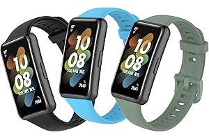 MIJOBS 3-częściowy pasek Huawei Band 6 zamiennik zdrowy, miękki i oddychający silikonowy pasek, odpowiedni dla Huawei Band 6 i Honor Band 6 (kompatybilny z 2 modelami)