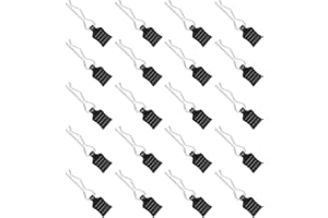 sdhiiolp 20 Stücke RC Karosserie Clips Deerc Ersatzteile mit Aufreißlaschen RC Car Clips RC Körper Shell Pin Bent Springy R Pins 1/10 1/12 1/16 Karosserieklammern Deerc Esatzteile Schwarz