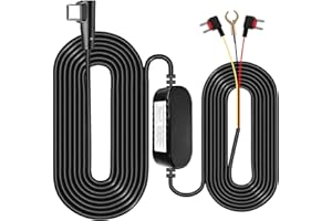 Gebildet Kit cavo USB Dash Cam con porta USB tipo C per monitor di Converte 12V-24V in 5 V/2.5A Caricatore per fotocamera da cruscotto per auto Kit cavo da 320 cm, protezione a bassa tensione