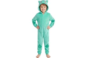Get Trend Pokemon Onesie barnpyjamas i ett stycke fleece | Pikachu, Charmander, Bulbasaur, Squirtle, hel overall med huva, mj