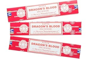Satya Nag Champa Dragon's Blood Incense Sticks (3-PACKS), Red
