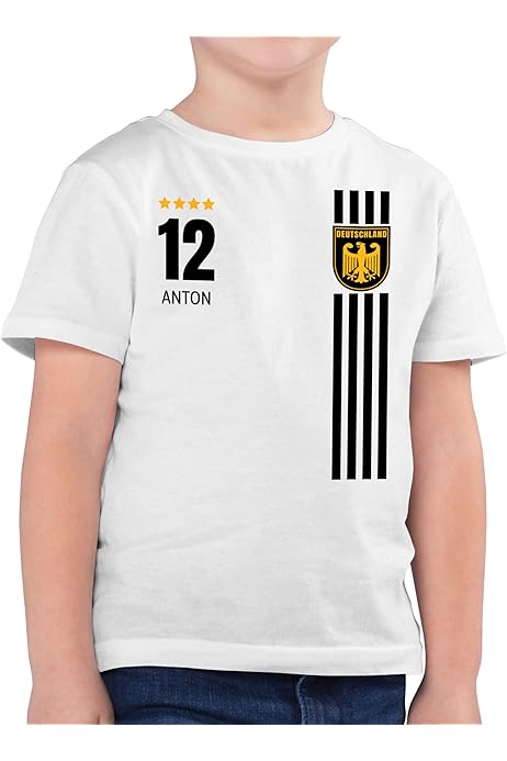 Personalisiertes Baby T-Shirt WM 2026 - Deutschland Trikot Style Mit Namen