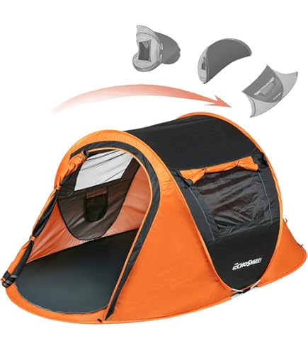 McKinley Easy Up 3 Pop-Up Tents Grey Light/Red One Size Sports & Outdoors