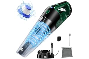 Minthouz Aspirabriciole Senza Fili, 9000pa Aspirapolvere Portatile Per Auto Con Base 2 In 1, Capacità 800 Ml Adatto Per La Pulizia In Varie Scene