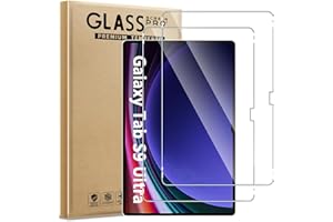 Aiziki Verre Trempé pour Samsung Galaxy Tab S9 Ultra, Lot de 2, Film Protection Écran, (0,33mm HD Ultra Transparent) Dureté 9H Glass vitre protection pour Samsung Galaxy Tab S9 Ultra