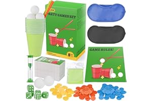 Faburo Party Game Set, Action Game for Adults - Beat Your Friends at 160 Challenges, Card and Board Game for Kids and Adults Perfect for Family Party Night