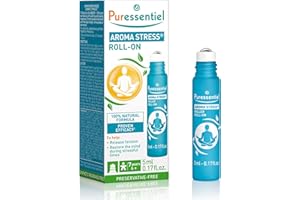 Puressentiel Sonni Sereni, Roller Stress ai 12 Oli Essenziali, 100% puri e naturali, Aiuta a liberarsi dallo stress e calmare l'ansia, Lavanda e arancia, 5ml