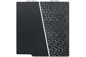 HIKUDIY 184x184mm Plaque de construction PET+PEO pour Bambu Lab A1 Mini, plaque en acier inoxydable à ressort PEO lisse en diamant + PET en fibre de carbone pour imprimante 3D Bambu Labs