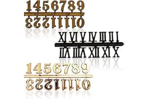 EACHPT numeri orologio fai da te, Kit Numeri per Orologio Inclusi Numero Arabo e Numero Romano Numeri Orologio Digitale per Sostituzione di Design Riparazione Accessori per Orologi (6 Pezzi)