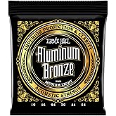 Ernie Ball Orta Hafif Al&uuml;minyum Bronz Akustik Gitar Telleri, &Ouml;l&ccedil;&uuml; 12-54