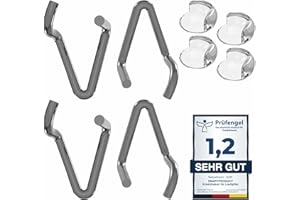 SmartProduct Ersatzhaken verzinkt für Laufgitter 4 Stück - kompatibel mit Geuther Laufstall, Höhenversteller, Bodenträger Haken und 4 x transparente Eckschützer - PVC Möbel