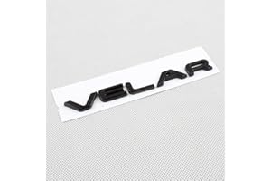 GRENRIC 1PC Word VELAR 3D Letter Car Rear Trunk Tailgate Body Badge Emblem Custom Name Plate Sticker Decal Emblem Replacement (glossy black)