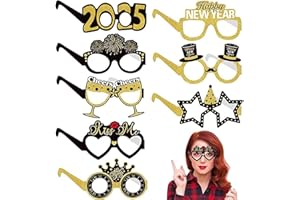 Capgoost Occhiali Felice Anno Nuovo, 2024 Happy New Year Occhiali, Montatura di Occhiali con 20 Foto Puntelli Festa, Decorazioni di Capodanno Brillantini Brillantini, Capodanno Party Decorazione