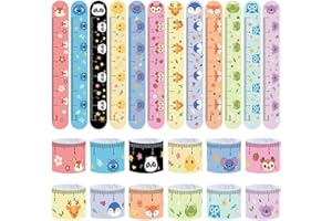 Viicoor Lot de 24 bracelets Slap pour enfants - Style règle - Gadget de fête