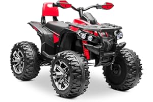 Playkin QUAD RACER ROJO - QUAD niños moto electrico infantil 12V bateria recargable 4 ruedas +3 años juguetes infantiles coches de bateria