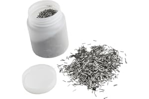 HOHOVYVY Edelstahl Polierstifte,1 Kg Edelstahl-Taumelmedienstifte - 0,7 mm Durchmesser 5 mm Länge Magnetnadel(0.8×7MM)