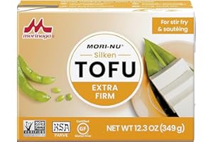 WORLD FOOD SHOP Premium Mori-Nu Extra Firm Tofu - Silken Texture, 349g Pack - Non-GMO, Vegan, and Gluten-Free