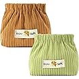 2 Pcs Small Pouches for Women Girls, Travel Mini Makeup Pouch, Corduroy Coin Pouch, Squeeze-Open Lipstick Jewelry Storage Bag Hair Accessories Organizer Cosmetic Bag Travel Organizer - Coffee & Green