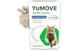 YuMOVE Senior Cat Joint Supplement for Joint Care & Joint Aid, for Older, Stiff Cats with Glucosamine, Chondroitin & Green Lipped Mussel, 60 Capsules - Packaging May Vary
