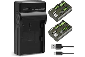 iPrize 2 baterías BP-511 / BP-511A de 2300 mAh y cargador para cámara Canon EOS 5D 10D 20D 30D 40D D60 300D, PowerShot G1 G2 G3 G5 G6 Pro 1 Pro 90IS