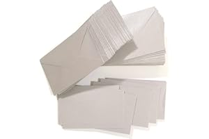 C.CASA JEYEFFE 100 sobres de colores, sobres pequeños, 7 x 11,2 cm, mini sobres, para tarjetas, bodas, fiestas, cumpleaños, regalos y tarjetas de felicitación (plateado)