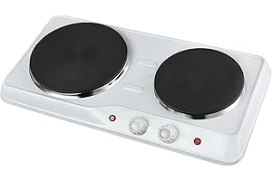 Team Kalorik Réchaud Electrique Double, 2500 W, Blanc, TKG DKP 1002 W