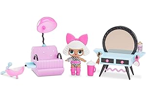 L.O.L. SURPRISE! LOL Surprise Furniture con la Muñeca Queen Bee de la Serie 1 - 10+ Sorpresas, Set de Boutique, Accesorios y Más - Compatible con LOL Surprise House - Juego Plegable - A Coleccionar - Edad: 3+ años