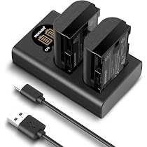 NEEWER Set 3 Batterie LP-E6NH 2250mAh E Caricatore USB Triplo Per Canon EOS R5 R6 R7 E 5D, 6D, 7D, 80D, 90D