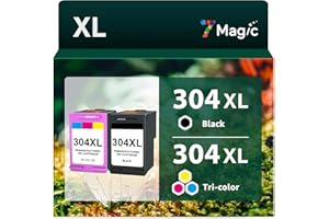 7Magic 304XL Rigenerato Inchiostro Sostituzione per Cartucce HP 304 Nero e Colore XL per Stampante HP Deskjet 3762 3760 3750 3735 3720 3700 2630 2620 2634 2600 ENVY 5010 5030 5032 5020 5000, 2-Pack