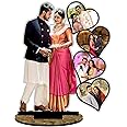 UNIQUE STUFF Personalized Gift MDF Cutout Photo Frame Standee Customized Gift with Your Photos (10 x 12 inch)(Tabletop) Heart