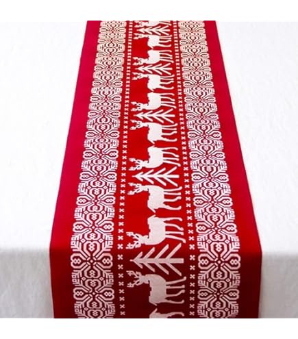 Chemin De Table En Dentelle Rouge Chemin De Table De Noël