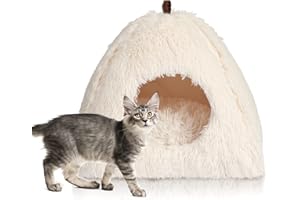 Cama para Gatos CATISM, Cama Caliente con Almohadas Blandas extraíbles y Lavables (40 x 40 x 40 cm), Adecuada para Gatos de Interior o pequeños Cachorros en hogares de acogida