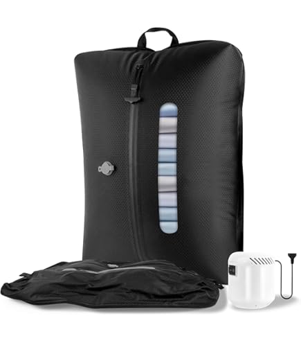 Vacuümzakken voor kleding, herbruikbare TPU-vacuümzakken met luchtdicht ventiel, reis-nylon organizer met waterdichte ritssluiting, luchtdichte pakkubus voor koffer, rugzak, handbagage