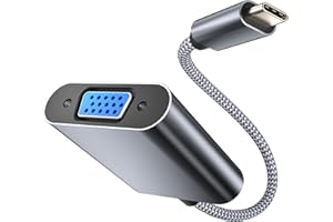 Elebase iPhone 16 Adaptateur USB C vers VGA,Thunderbolt 3/4 Type C Mâle vers VGA Femelle Convertisseur pour 15 Pro Max,MacBook Air 2023,iPad 10,iMac,Samsung Galaxy S25 S24 A56,Tab S9 S10,Dell XPS,17