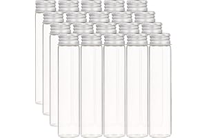 BENECREAT 20 Pz Flacone Sigillato in Vetro da 25 ml con Tappo A Vite in Alluminio Flacone Campione Liquido Trasparente per Decorazioni Bomboniere Regalo